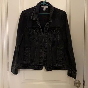 Black Distressed Denim Jacket